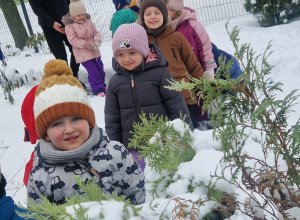 Zimowe szaleństwa dzieci z grupy "KRASNALE" i "MISIE"