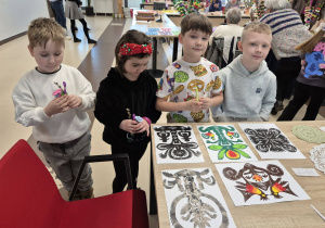 przedszkolaki, wycinanki ludowe